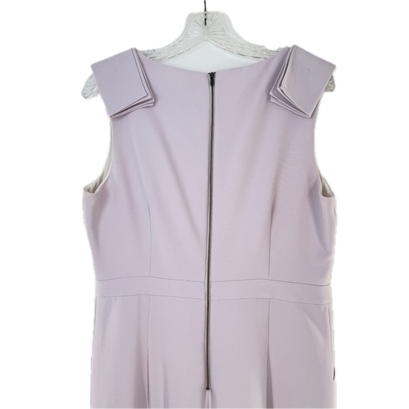 J. Crew Suiting Bow Shoulder Sleeveless Sheath Dress Light Lavender Size 10 - Picture 14 of 17